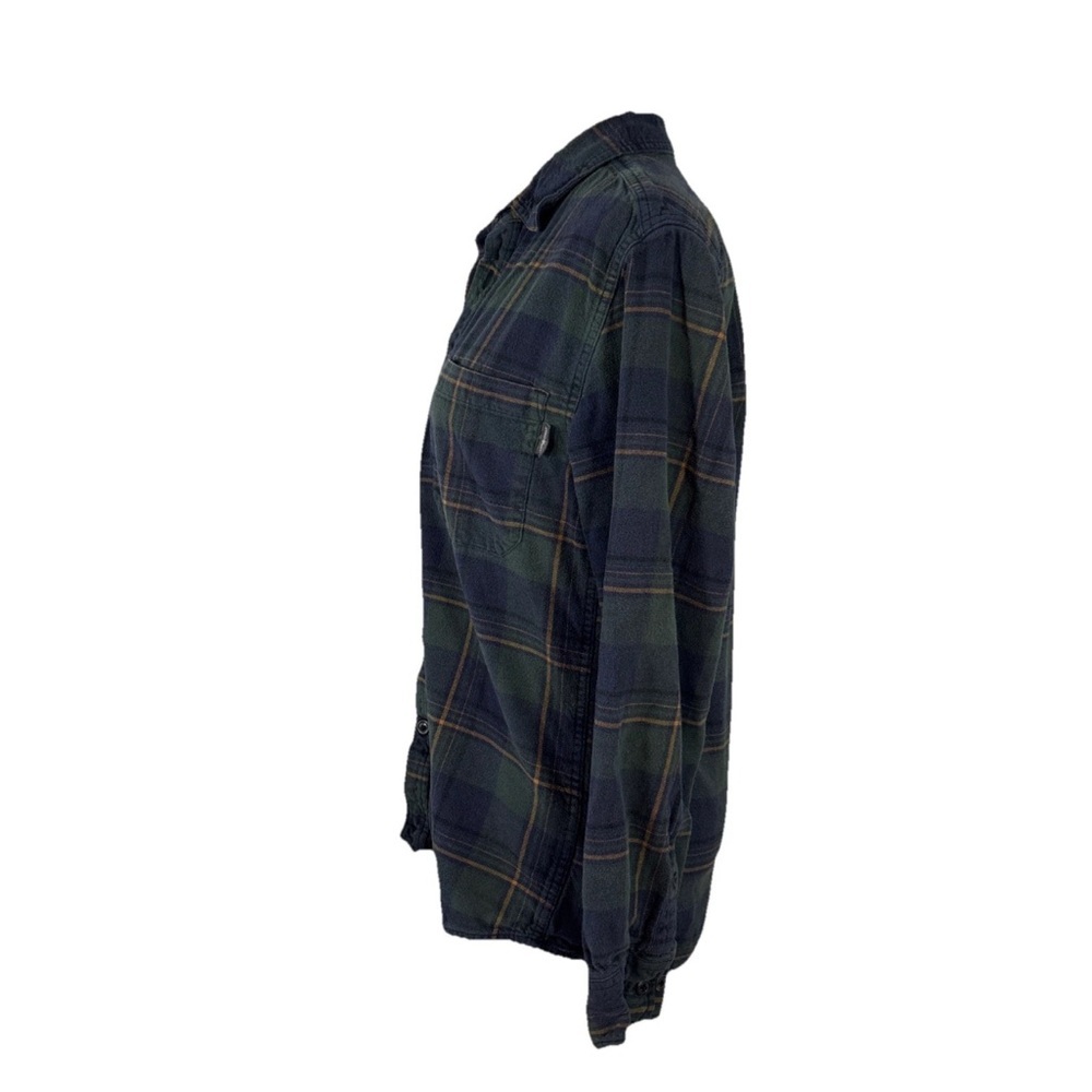 EDDIE BAUER Women Button Down Collar Blue Plaid Flannel Shirt Women's Size Small - Picture 13 of 15